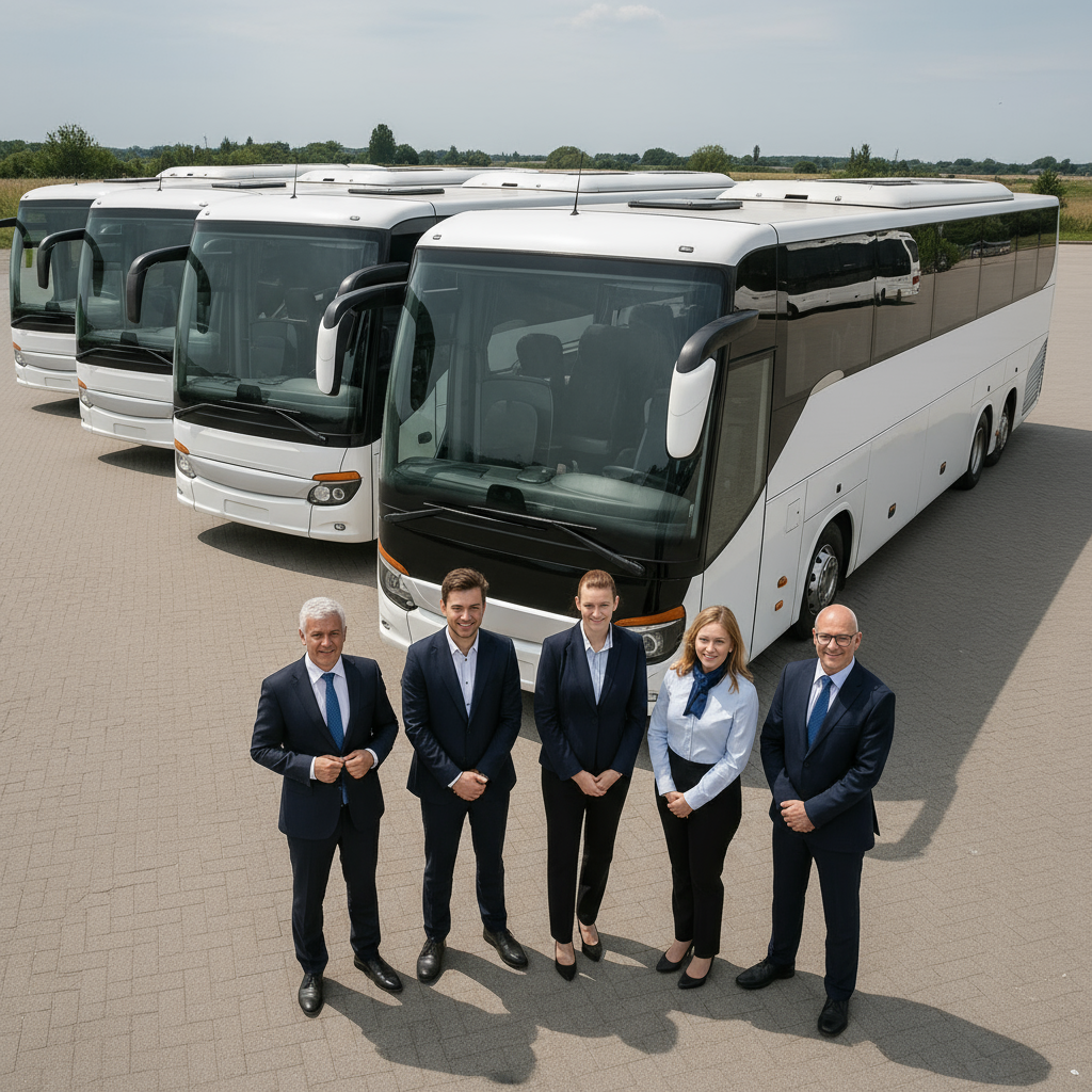 UK Bus Rental modern coach and minibus fleet in the United Kingdom